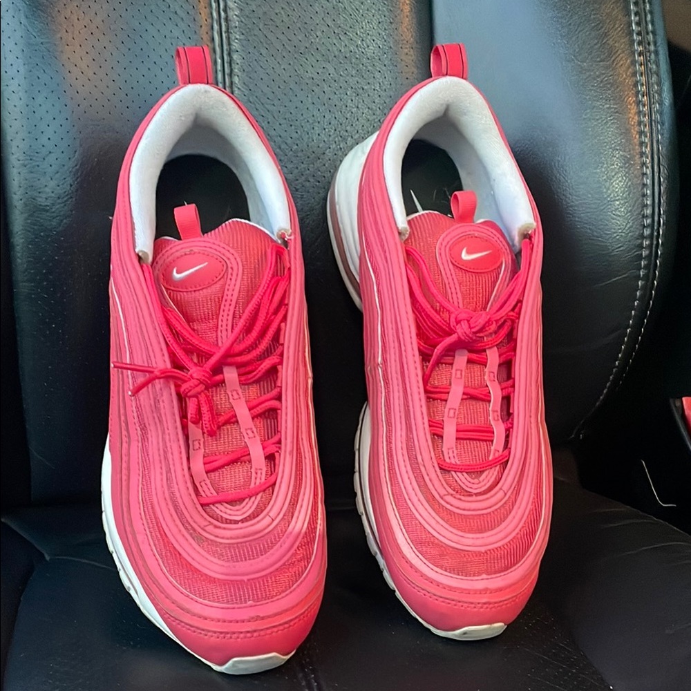 Nike Red and White Athletic Shoes Air Max 97